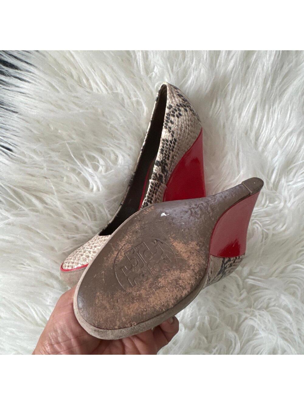 Tory Burch Wedge High Heel Julianne size 6.5 - Picture 3 of 5